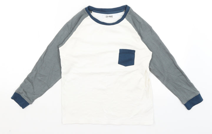 Lollidays Boys White   Basic T-Shirt Size 11-12 Years