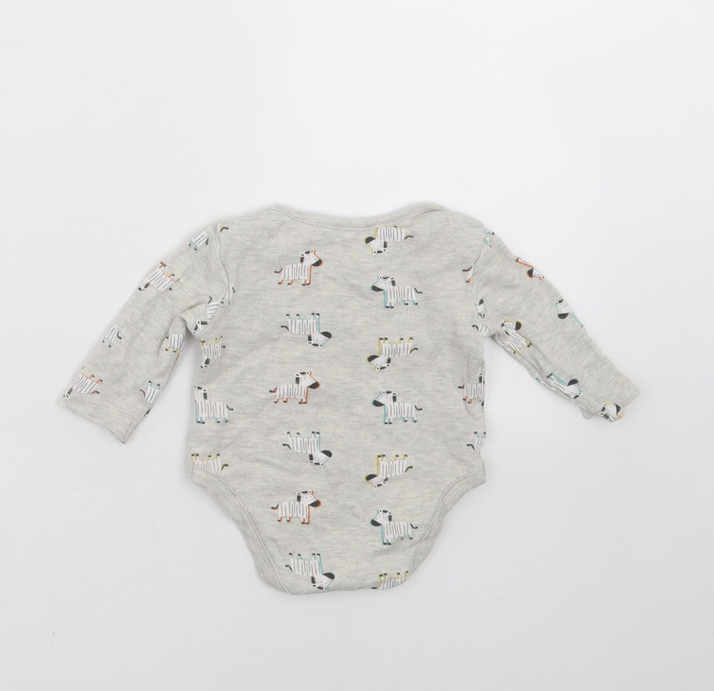 Very Baby Grey   Babygrow One-Piece Size 0-3 Months  - zebras