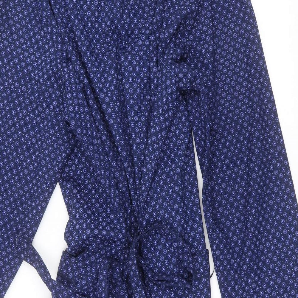 Marks and Spencer Mens Blue Geometric   Robe Size L