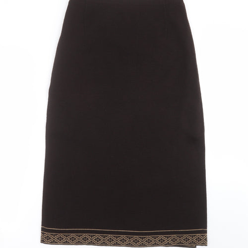Country Casuals Womens Brown  Knit Maxi Skirt Size M