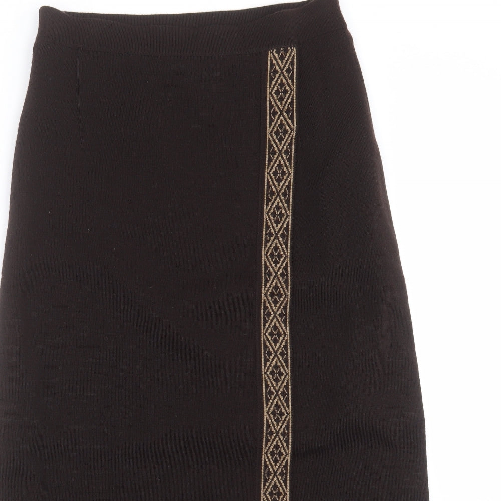 Country Casuals Womens Brown  Knit Maxi Skirt Size M