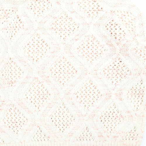 Marks and Spencer Womens Ivory Geometric Knit Pullover Jumper Size 12