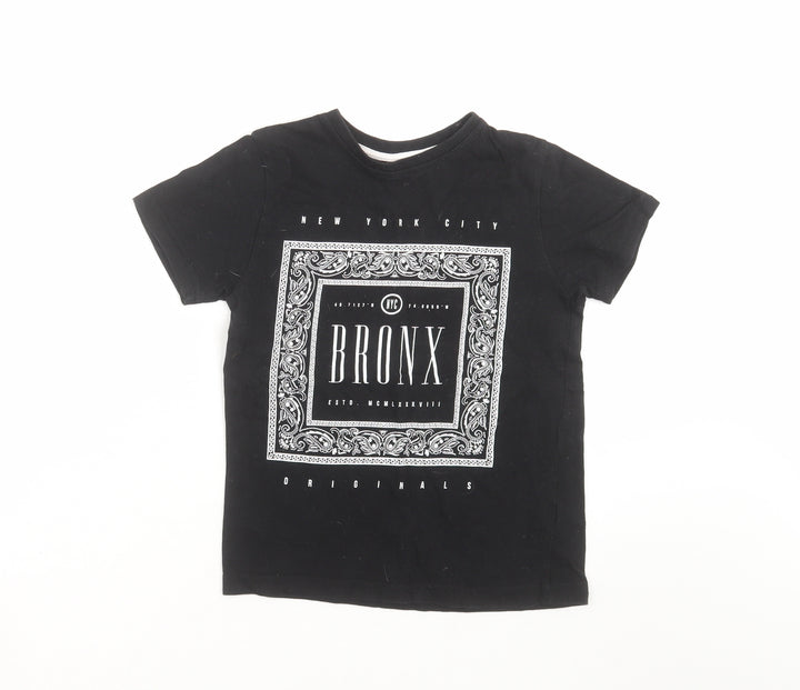 Primark Boys Black   Basic T-Shirt Size 7-8 Years  - Bronx New York