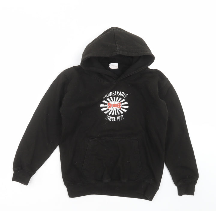 Awdis Boys Black Pullover Hoodie Size 9-10 Years