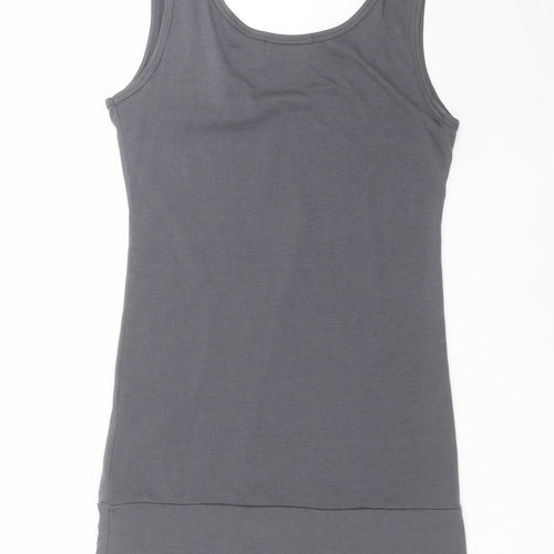RAVI FAMOUS Womens Grey   Basic Tank Size S  - studded