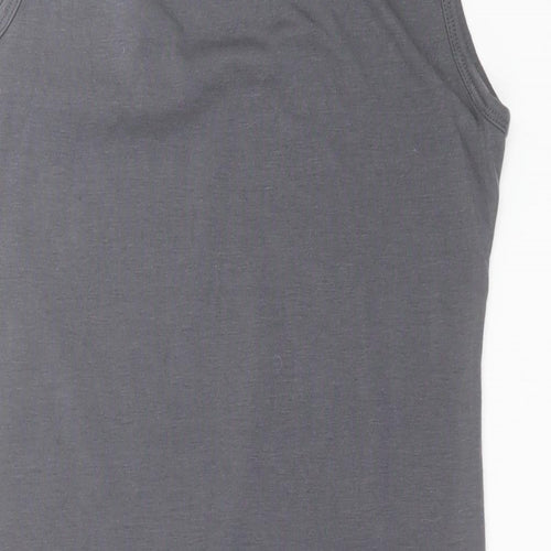 RAVI FAMOUS Womens Grey   Basic Tank Size S  - studded