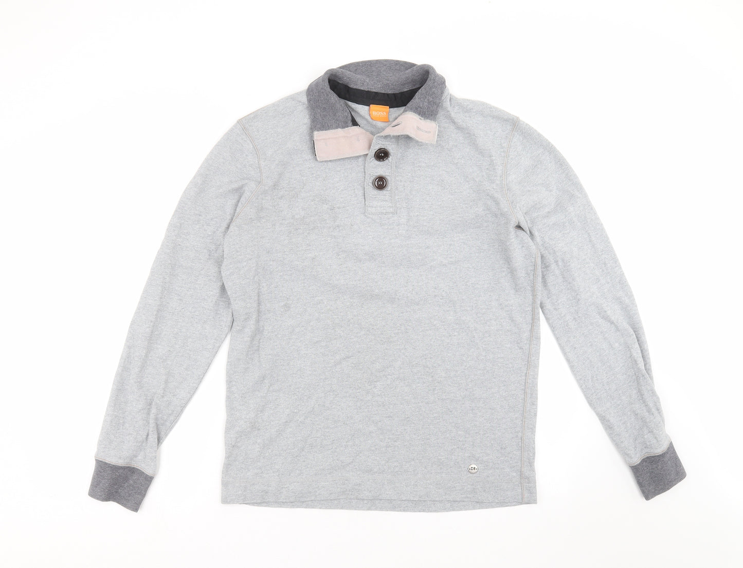 Boss Mens Grey  Knit Pullover Jumper Size M