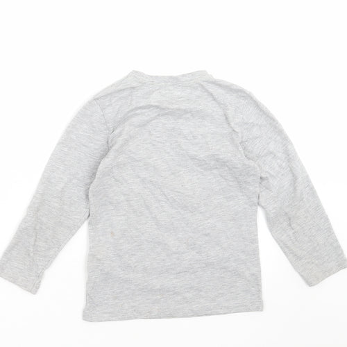 Matalan Boys Grey   Basic T-Shirt Size 6 Years  - dinosaur