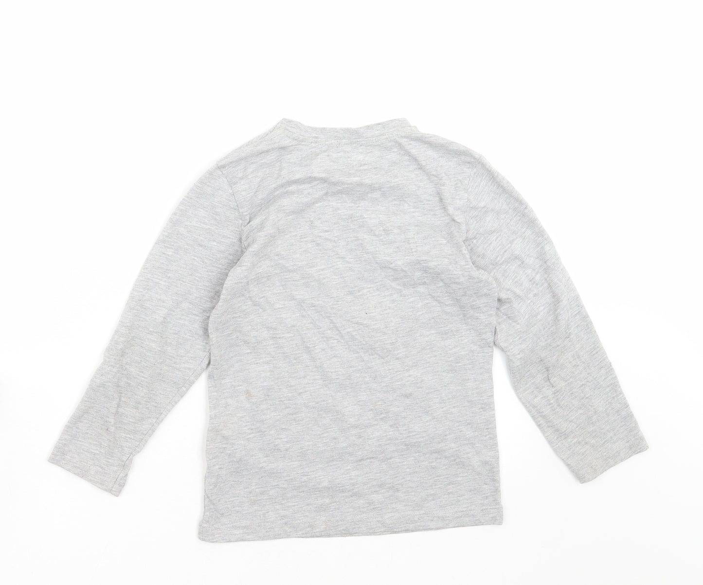 Matalan Boys Grey   Basic T-Shirt Size 6 Years  - dinosaur