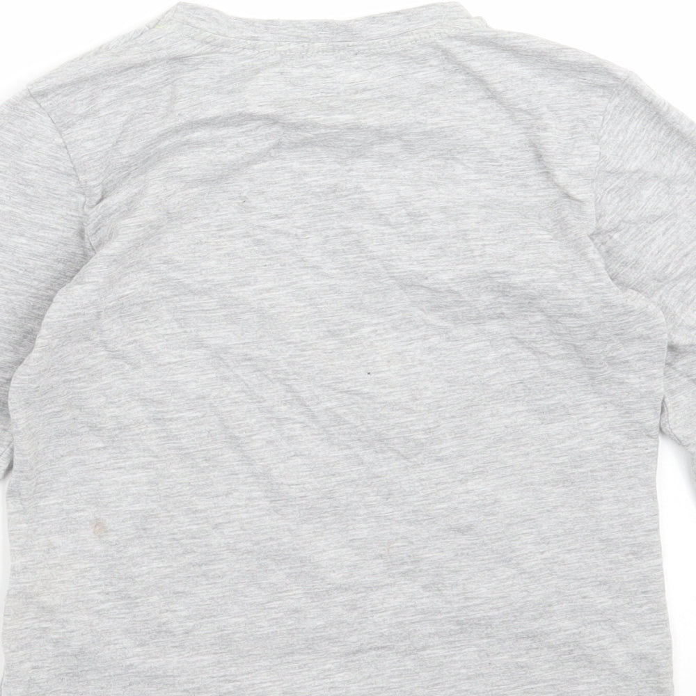 Matalan Boys Grey   Basic T-Shirt Size 6 Years  - dinosaur