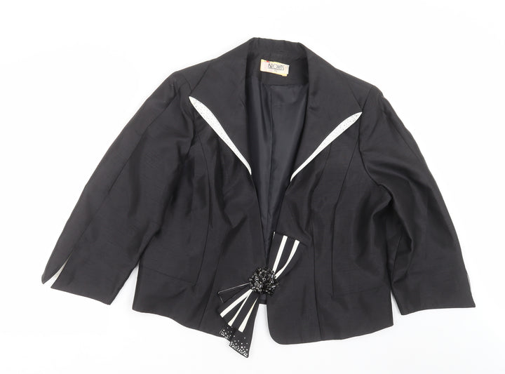 browns & co Womens Black   Jacket Suit Jacket Size 22