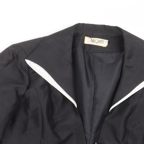 browns & co Womens Black   Jacket Suit Jacket Size 22
