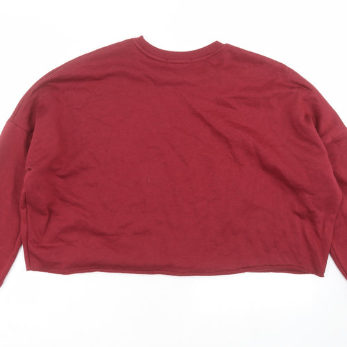 Primark Womens Red   Pullover Sweatshirt Size M  - cropped