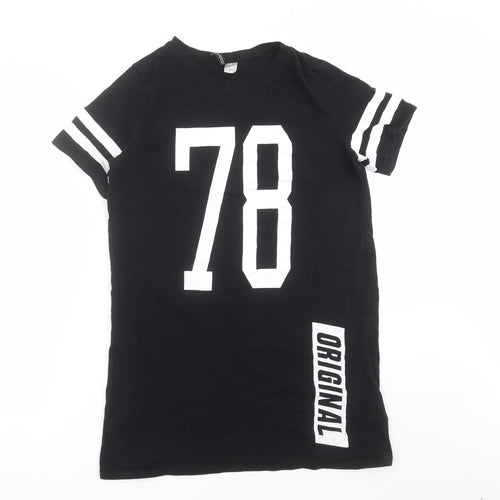 Divided by H&M Womens Black   T-Shirt Dress  Size 10  - 78