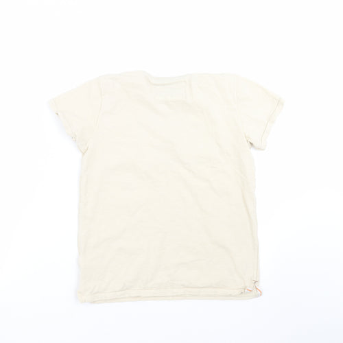 NEXT Boys Beige   Basic T-Shirt Size 9 Years  - Embroidered detail