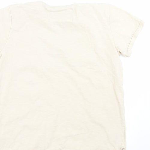 NEXT Boys Beige   Basic T-Shirt Size 9 Years  - Embroidered detail