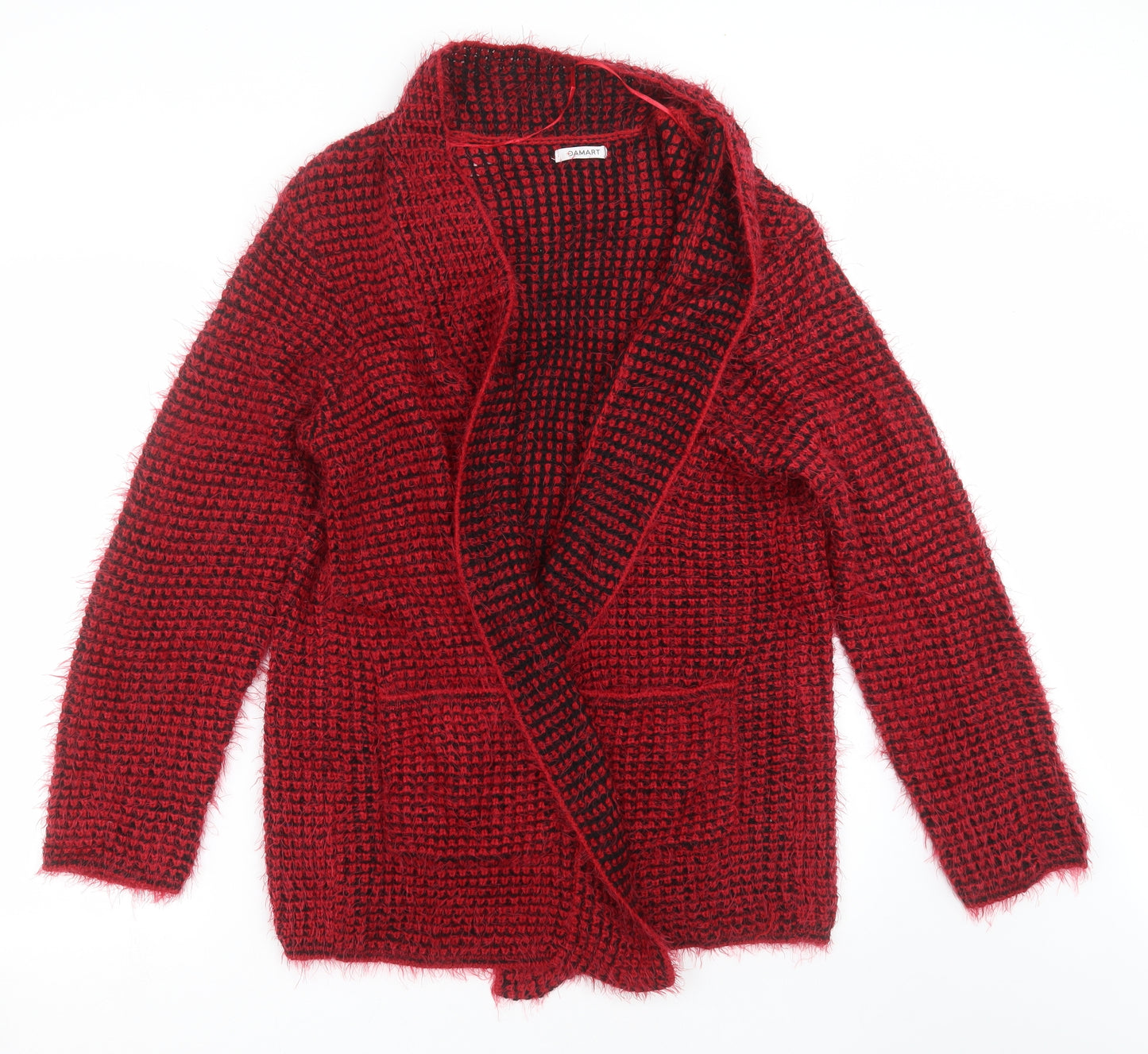 Damart Womens Red  Knit Cardigan Jumper Size 18  - fluffy