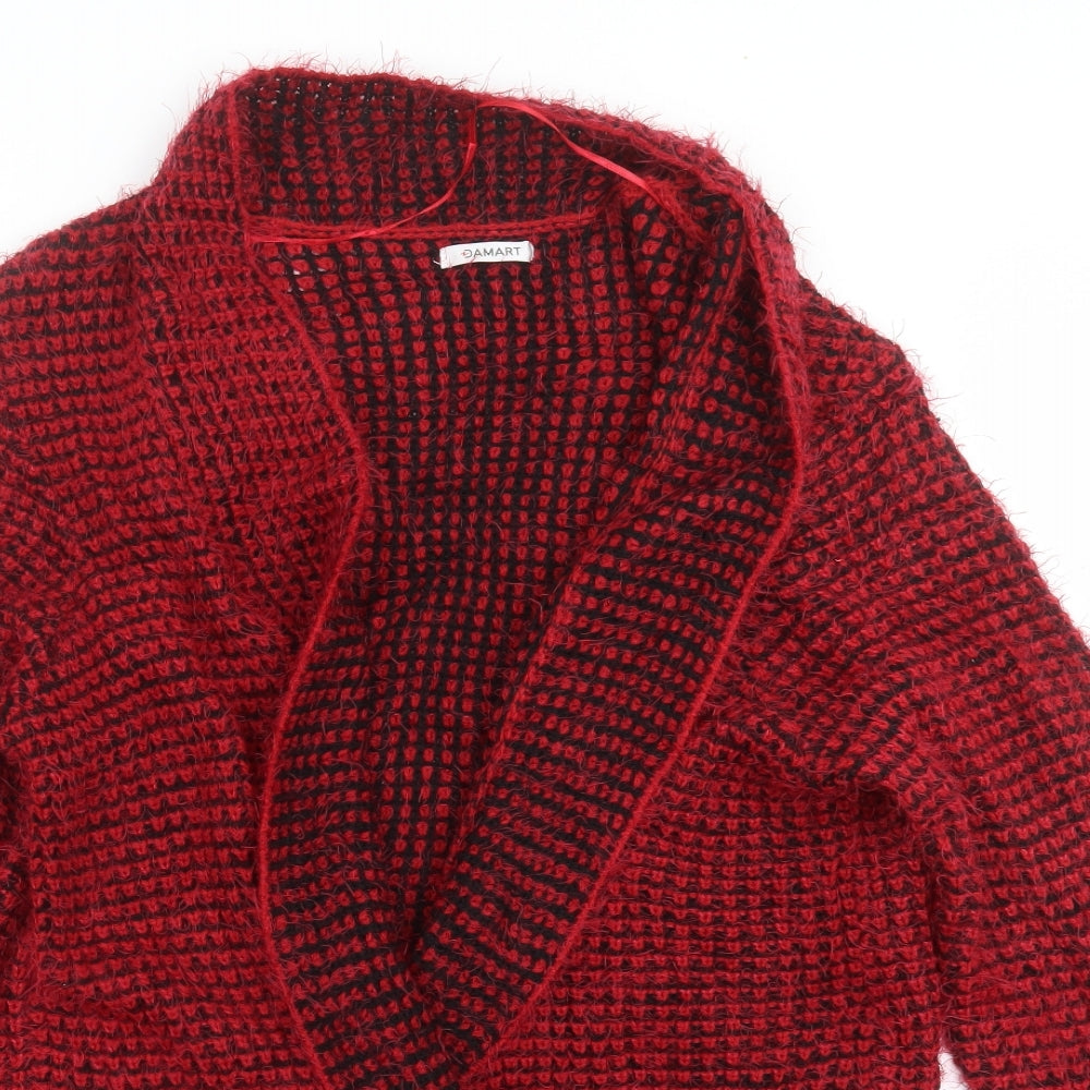 Damart Womens Red  Knit Cardigan Jumper Size 18  - fluffy
