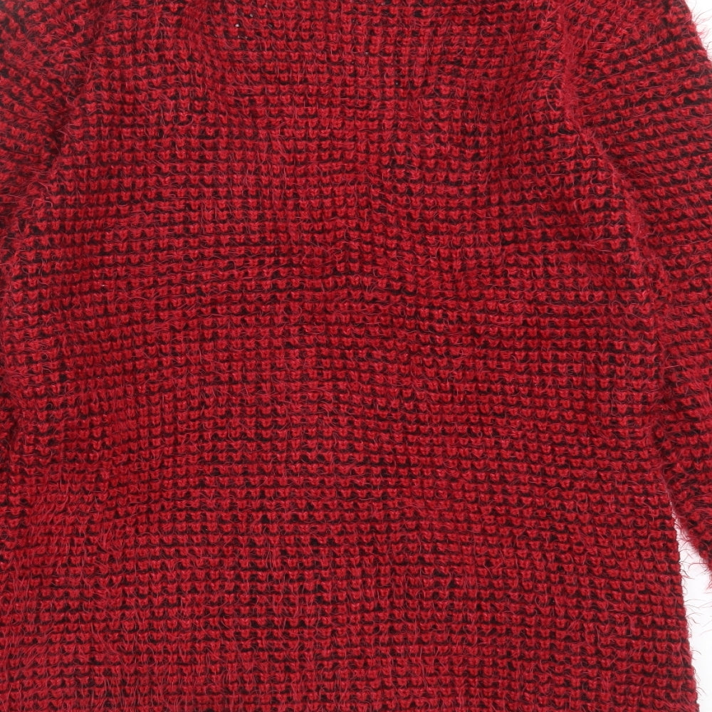 Damart Womens Red  Knit Cardigan Jumper Size 18  - fluffy