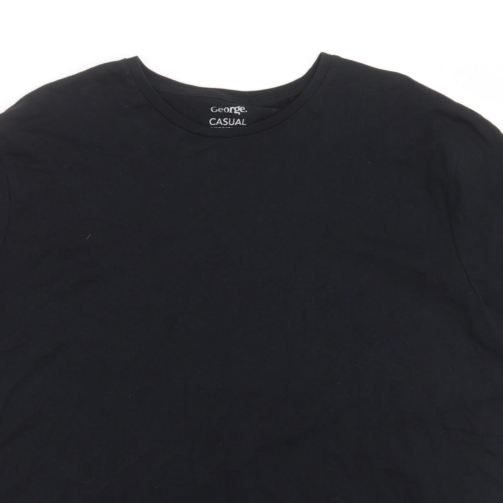 George Mens Black    T-Shirt Size 2XL