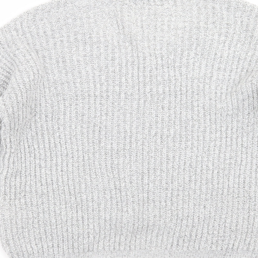 Jaqueline de Yong Womens Grey  Knit Pullover Jumper Size S