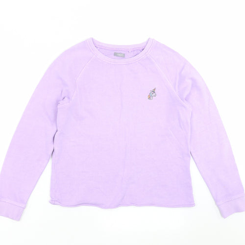 NEXT Girls Purple   Pullover Sweatshirt Size 11 Years  - unicorn