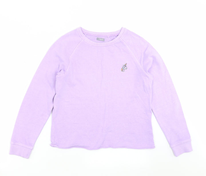 NEXT Girls Purple   Pullover Sweatshirt Size 11 Years  - unicorn