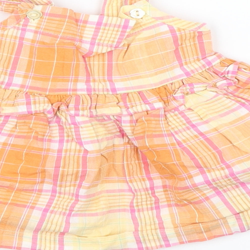 Marks and Spencer Girls Multicoloured Check  Tank Dress  Size 0-3 Months