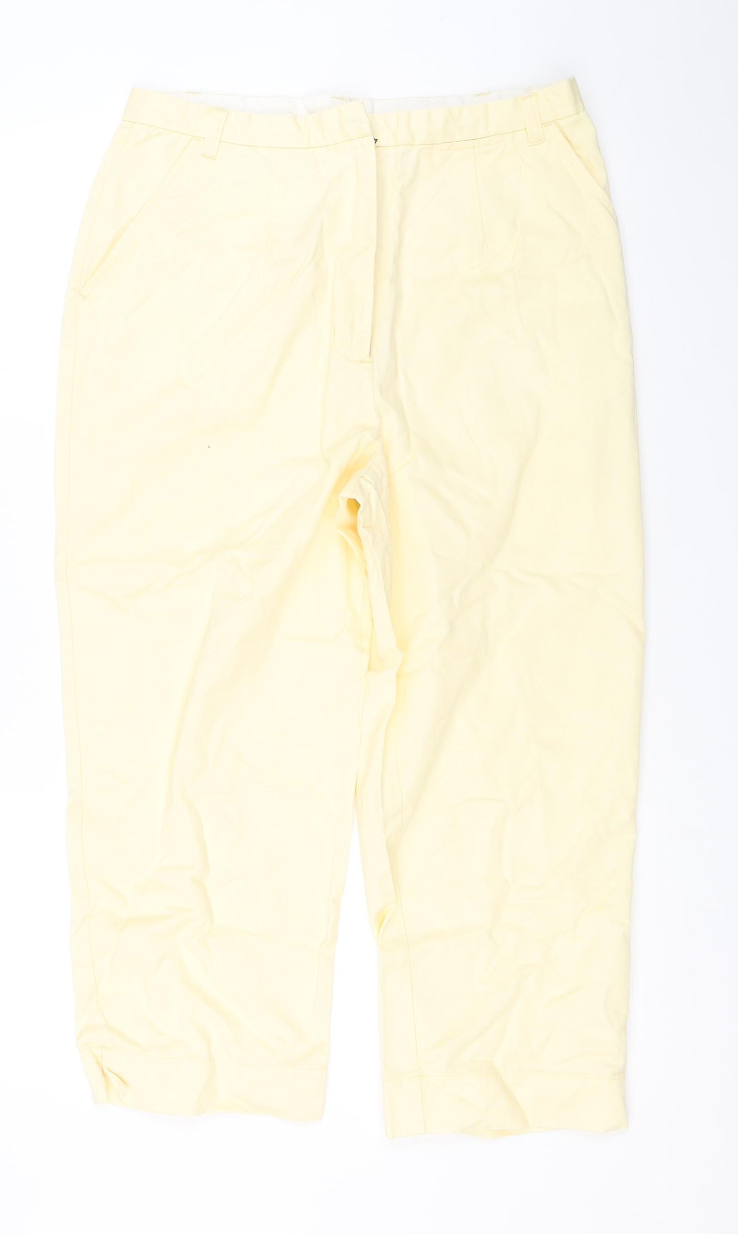 Best basics Womens White   Trousers  Size 12 L22.5 in