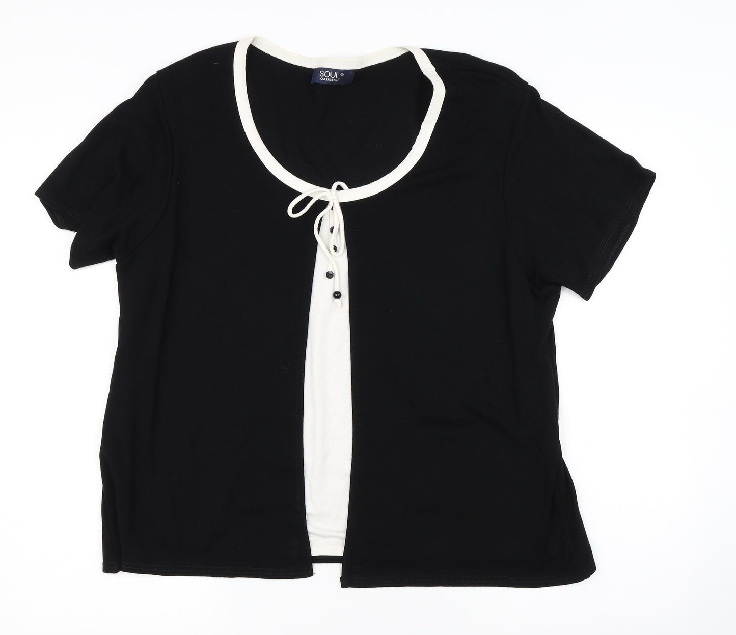 Soul Collection Womens Black   Basic T-Shirt Size XL