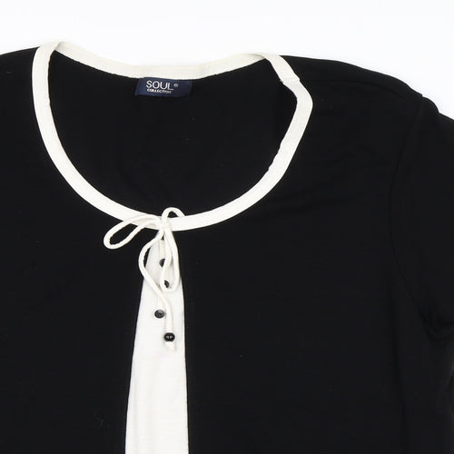 Soul Collection Womens Black   Basic T-Shirt Size XL