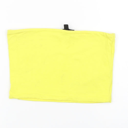 Topshop Womens Yellow   Basic Tank Size 8