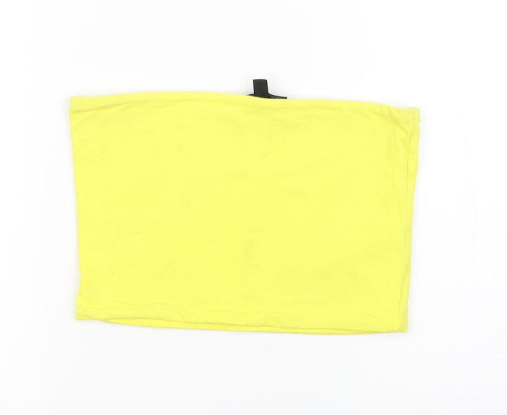 Topshop Womens Yellow   Basic Tank Size 8