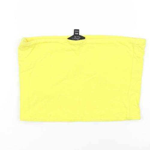 Topshop Womens Yellow   Basic Tank Size 8