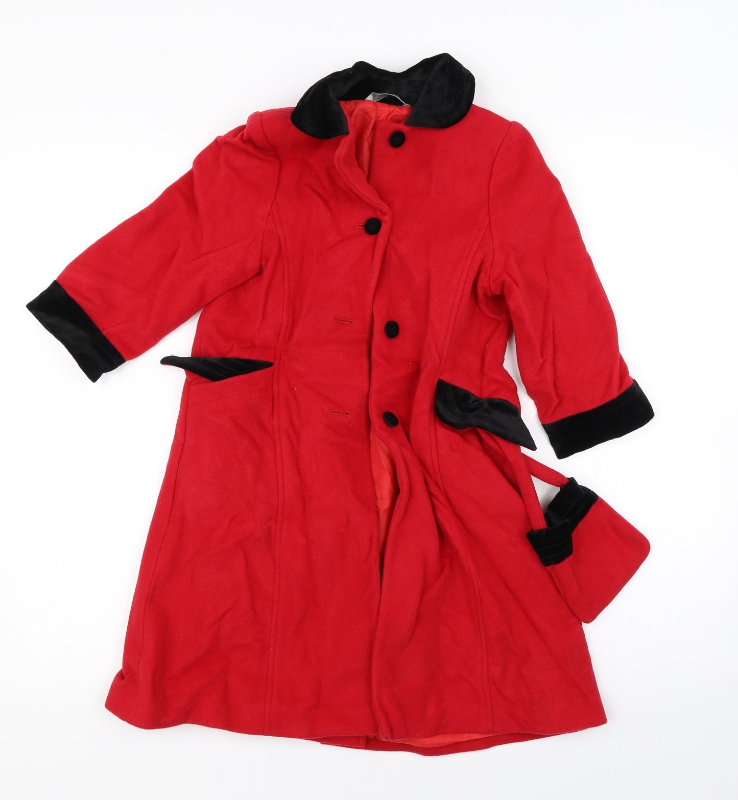 Marks and Spencer Girls Red   Basic Coat Coat Size 3-4 Years
