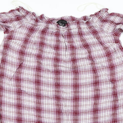 New Look Womens Red Check  Mini  Size 10