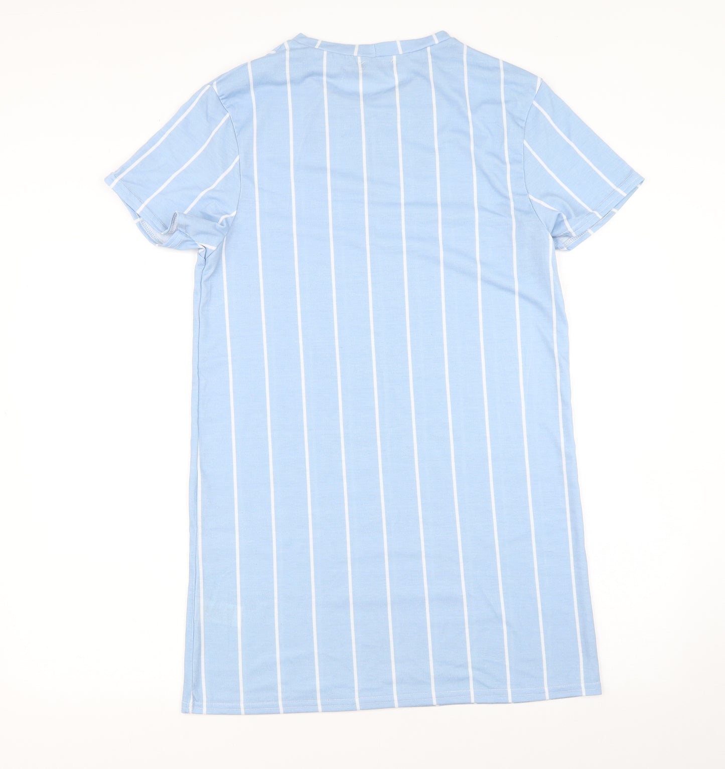 PRETTYLITTLETHING Womens Blue Striped  Slip Dress  Size 6