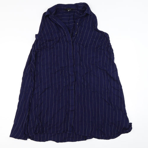 Atmosphere Womens Blue Houndstooth  Shirt Dress  Size 10