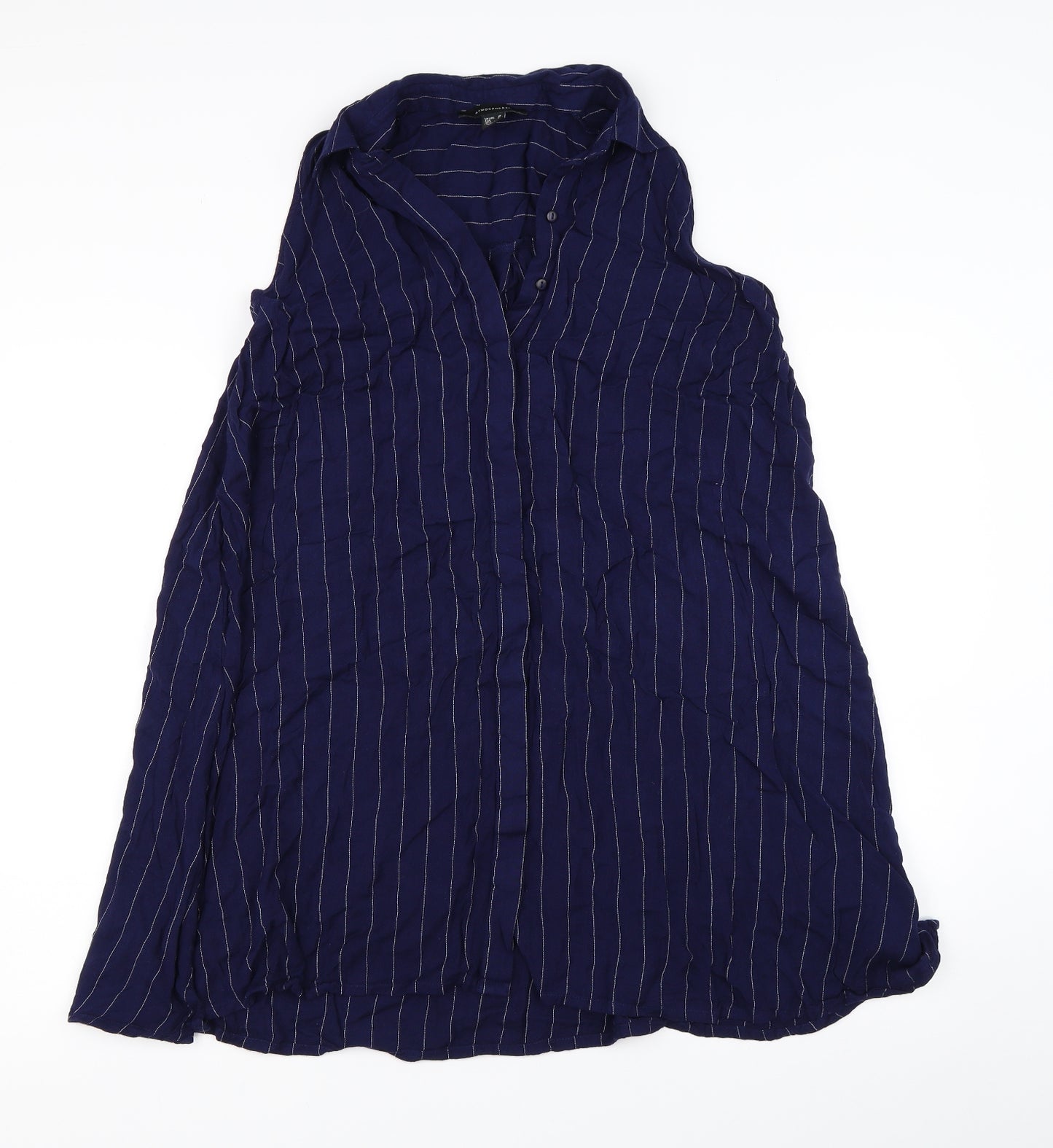Atmosphere Womens Blue Houndstooth  Shirt Dress  Size 10