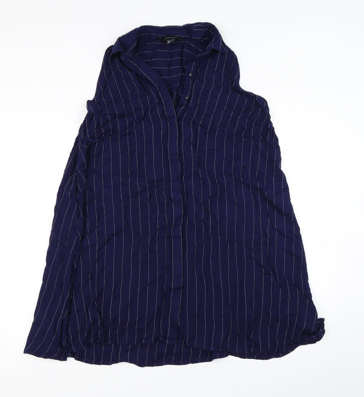 Atmosphere Womens Blue Houndstooth  Shirt Dress  Size 10
