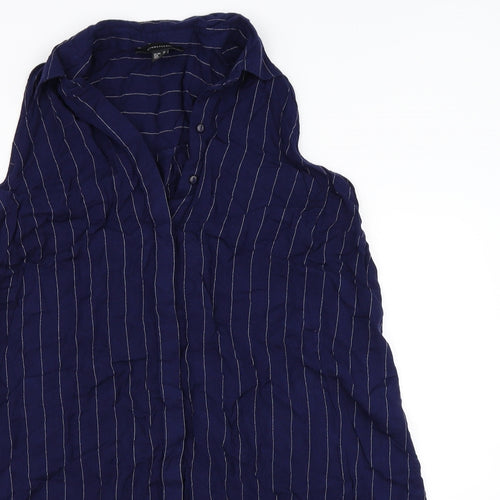 Atmosphere Womens Blue Houndstooth  Shirt Dress  Size 10