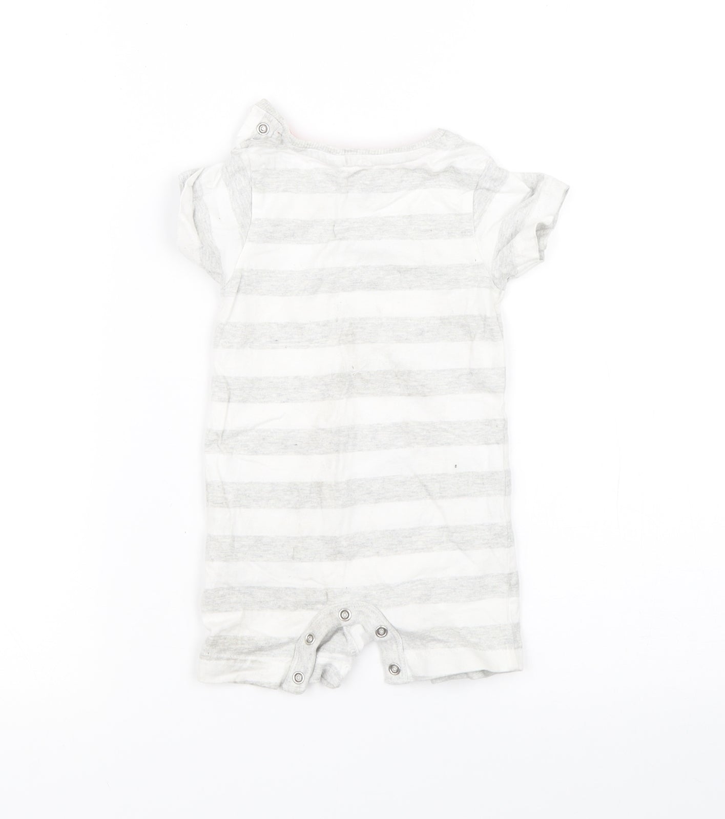 Debenhams Boys Grey Striped  Romper One-Piece Size 3-6 Months
