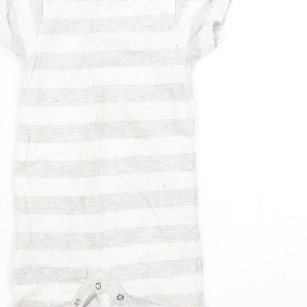 Debenhams Boys Grey Striped  Romper One-Piece Size 3-6 Months