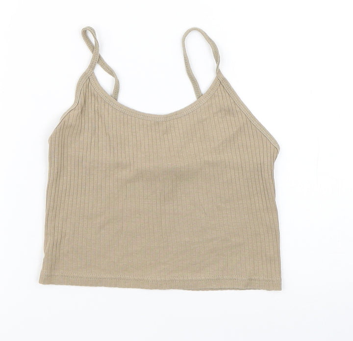 Topshop Womens Brown   Basic Tank Size 6
