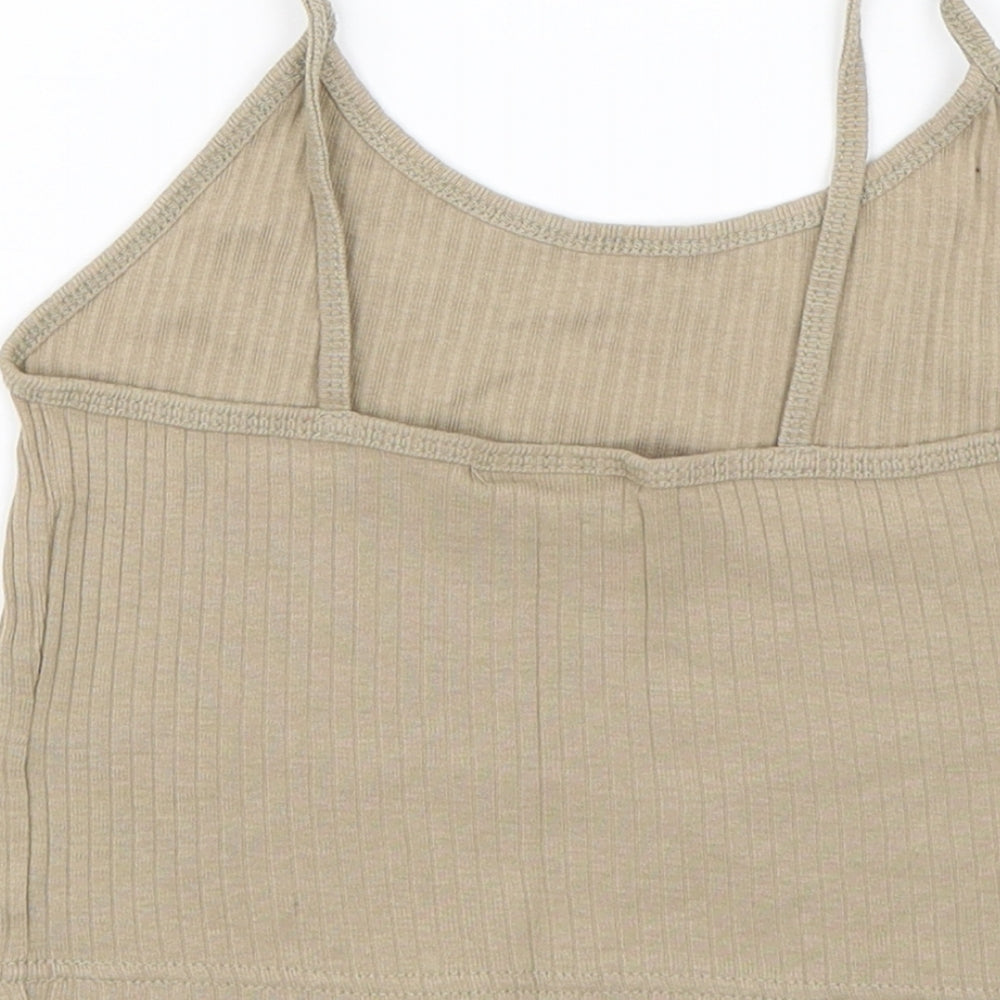 Topshop Womens Brown   Basic Tank Size 6