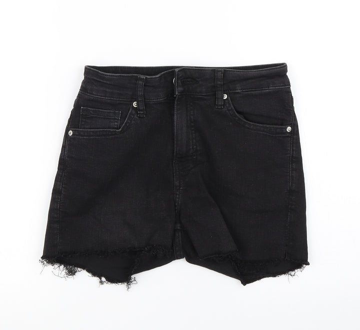 H&M Womens Black Hot Pants Shorts Size 6