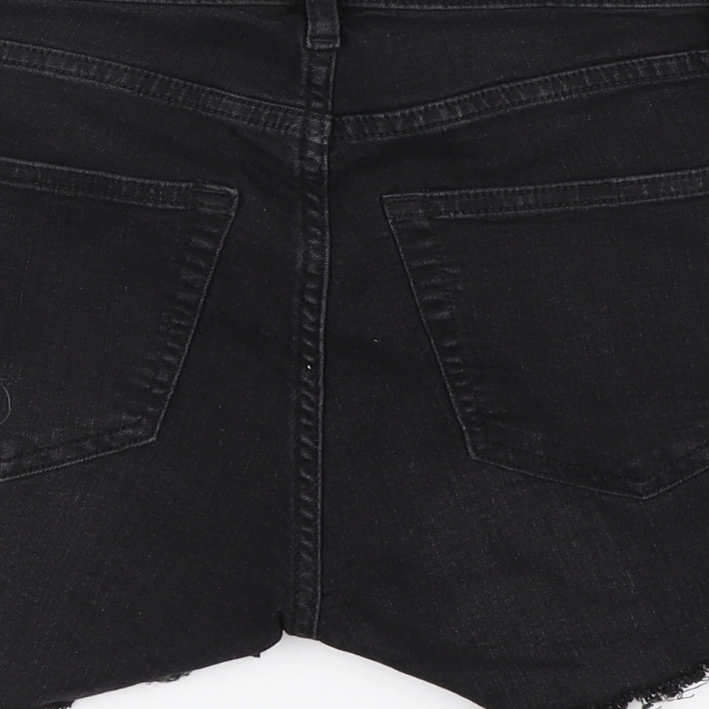 H&M Womens Black   Hot Pants Shorts Size 6