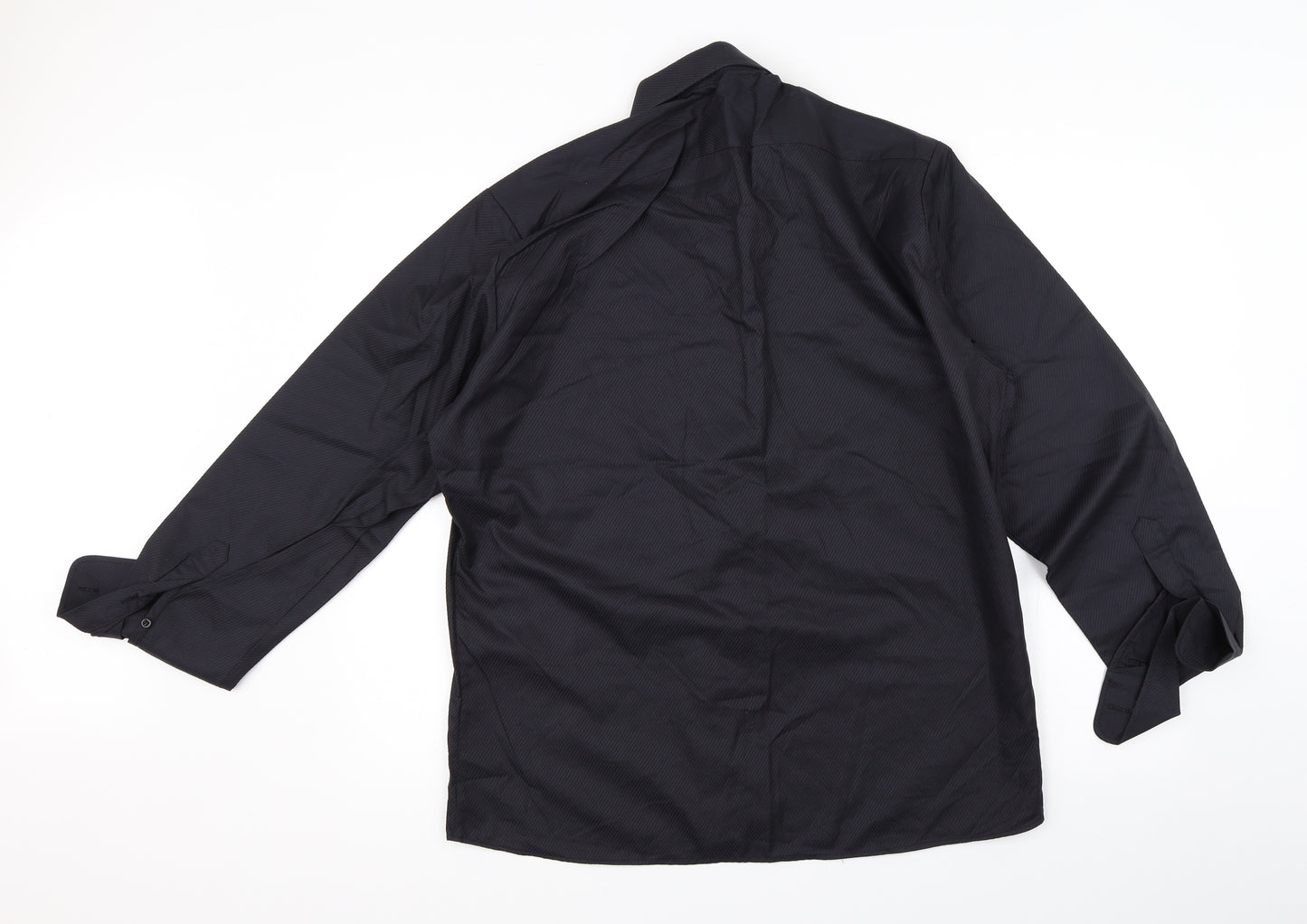 Bosweel Mens Black    Button-Up Size 14