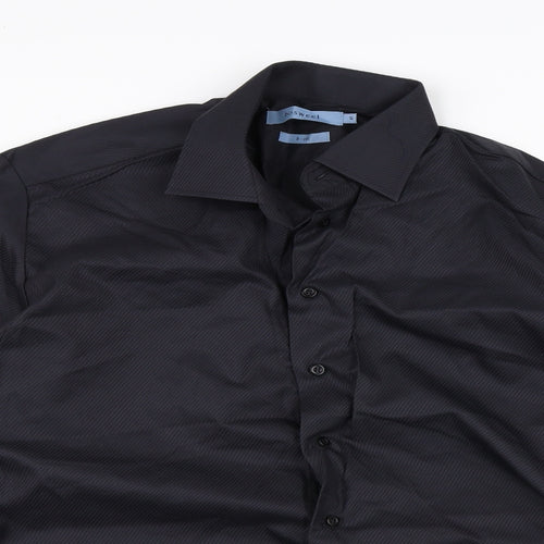 Bosweel Mens Black    Button-Up Size 14