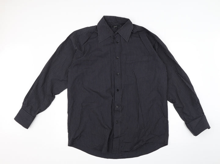 Cedar Wood State Mens Black    Button-Up Size 16